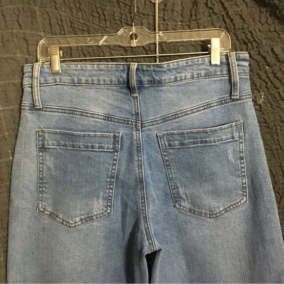 Gianni Bini Blue Wide Flared Jeans Size Large - Picture 4 of 8